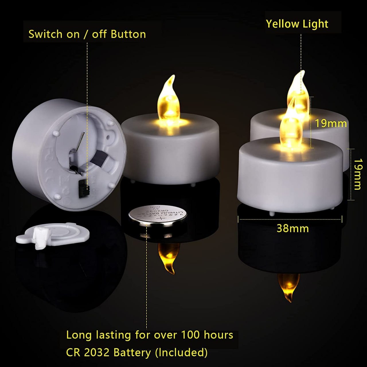 LED Tea Light Diya | 24 pcs Diya Set