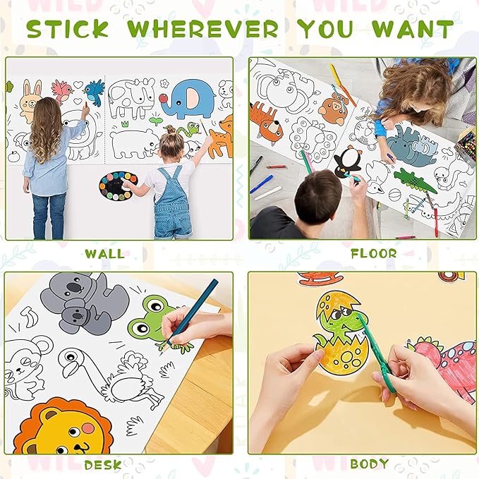 Drawing Paper Roll for Kids | Colouring Poster | Children Drawing Roll | Scroll Colour Filling Paper | Wall Floor DIY Painting Colour Filling Paper