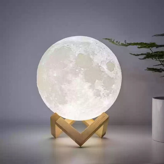 Moon Lamp 3D Colour Changing Rechargeable LED Lamp with Stand