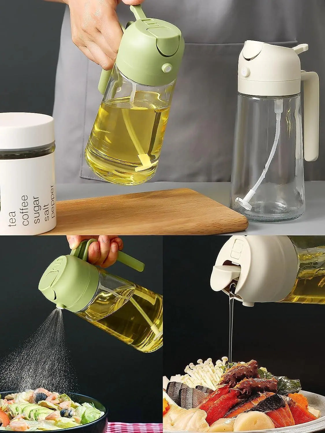 2 in 1 Portable Oil Dispenser Bottle