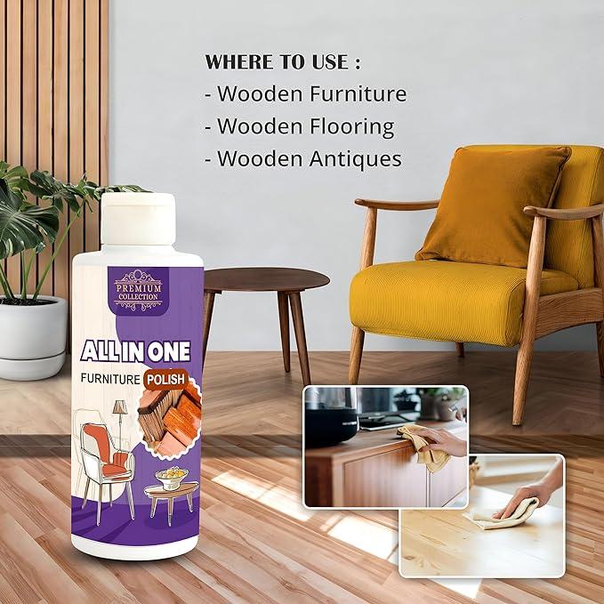 Polish Furniture Cleaner Shiner Floor Coating Paint Wood 100ML (Pack of 2)