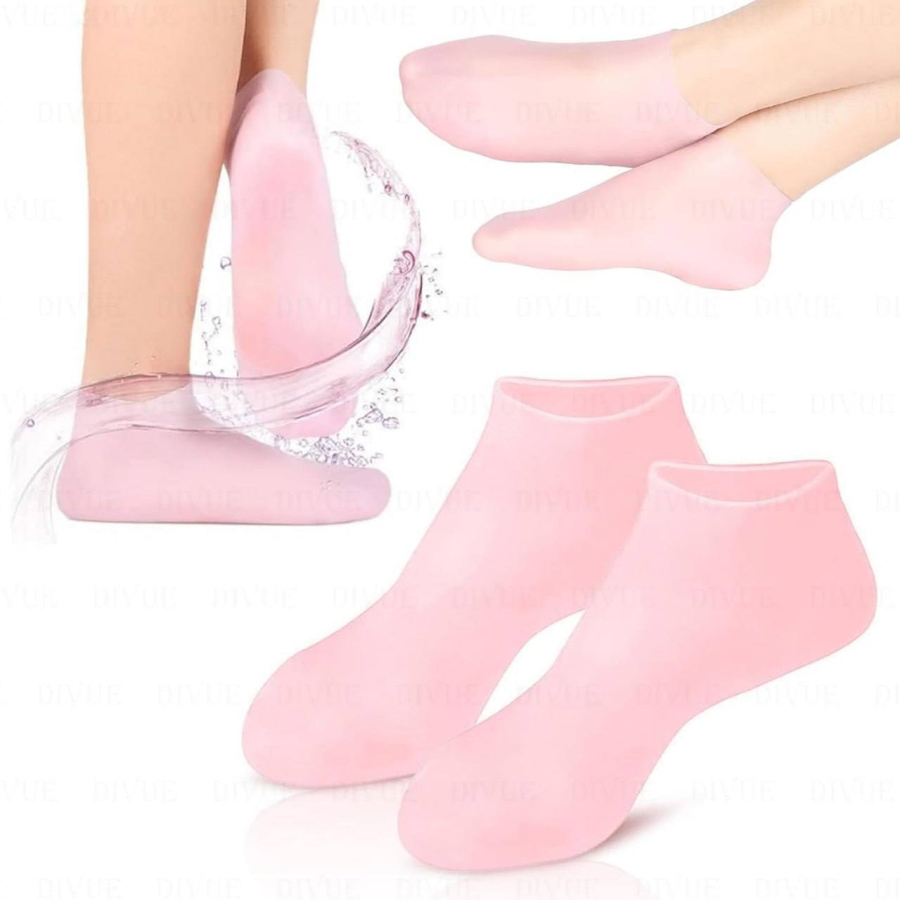 Silicone Moisturizing Gel Socks | Winter Cracked Heel Pain Socks | Waterproof socks for SPA