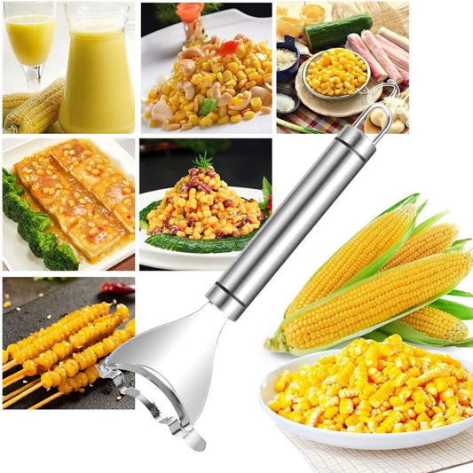 Stainless Steel Corn Peeler, Stripper, Cutter | Corn Kernel Removal | Corn Thresher Stripper | Vegetable Knife Kitchen | Corn Cob Remover Cutter | Corn Threshing Peeler Stripper