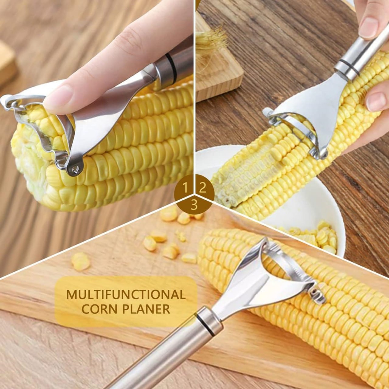 Stainless Steel Corn Peeler, Stripper, Cutter | Corn Kernel Removal | Corn Thresher Stripper | Vegetable Knife Kitchen | Corn Cob Remover Cutter | Corn Threshing Peeler Stripper