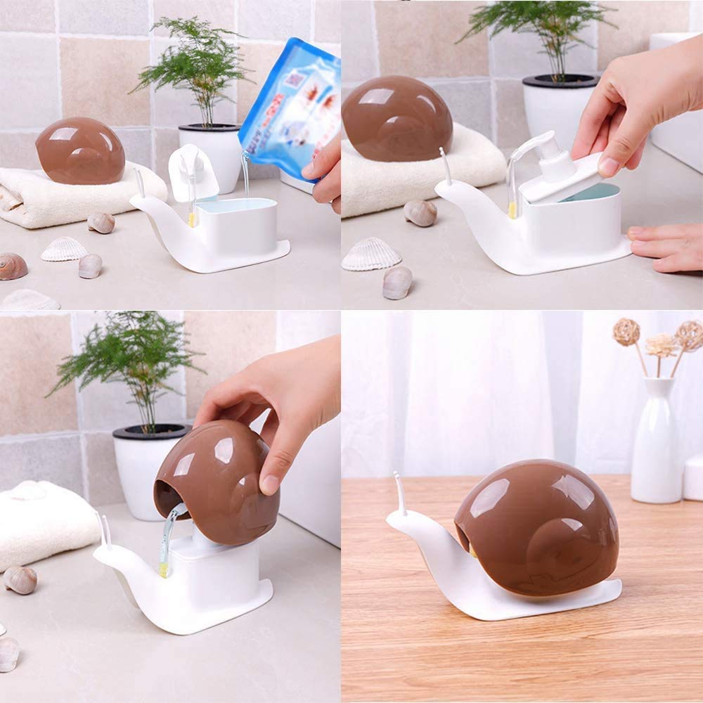 Snail Shaped Portable Liquid Soap Dispenser Pump